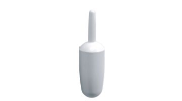 Toilet brush & holder, White ABS, 95 x 340 x 110 mm