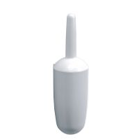 Toilet brush & holder, White ABS, 95 x 340 x 110 mm