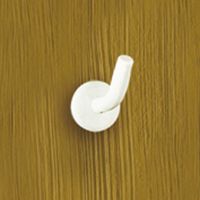 Single robe hook, White Epoxy-coated Steel