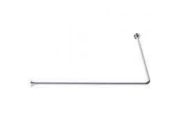 90° angled curtain rail, 800 x 800 mm, Chrome-plated Steel