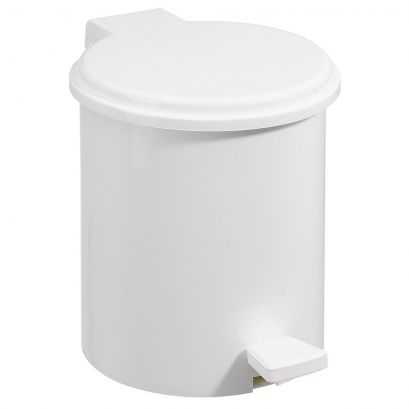 3 Litre Pedal bin, White ABS, 200 x 255 mm, Ø 200 mm