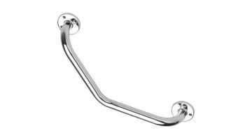 135° angled grab bar, Chrome and nickel-plated Brass, 400 x 400 mm, Ø 25 mm