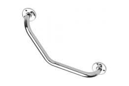 135° angled grab bar, Chrome and nickel-plated Brass, 400 x 400 mm, Ø 25 mm