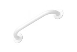 Straight grab bar, 300 mm, White Epoxy-coated Steel, 300 mm, Ø 25 mm