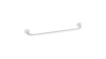 Straight grab bar, 600 mm, White Epoxy-coated Steel, 600 mm, Ø 25 mm