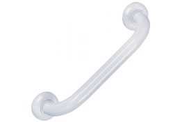 Straight grab bar, 300 mm, White Epoxy-coated Aluminium, Ø 30 mm