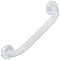 Straight grab bar, 300 mm, White Epoxy-coated Aluminium, Ø 30 mm