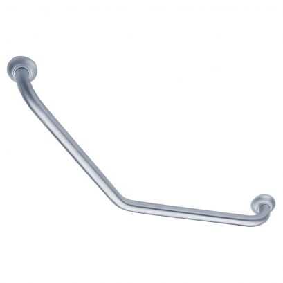 135° angled grab bar, Brushed Stainless steel, 265 x 265 mm, Ø 30 mm