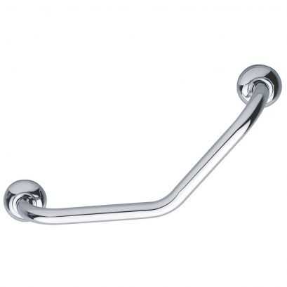 135° angled grab bar, Chrome and nickel-plated Brass, 200 x 200 mm, Ø 25 mm