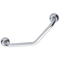 135° angled grab bar, Chrome and nickel-plated Brass, 200 x 200 mm, Ø 25 mm