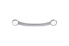 One piece grab bar, 430 mm, Grey Soft-coated Stainless steel, Ø 25 mm