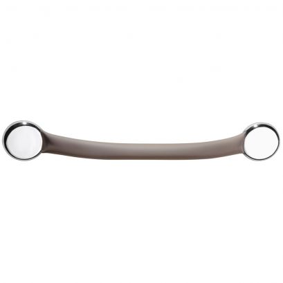 Barre droite monopoutre, 435 mm, Inox, Ø 25 mm, Taupe Toucher Soft