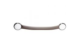 Barre droite monopoutre, 435 mm, Inox, Ø 25 mm, Taupe Toucher Soft