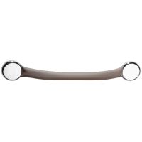 Barre droite monopoutre, 435 mm, Inox, Ø 25 mm, Taupe Toucher Soft