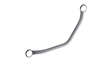 135° angled one piece grab bar, Grey Soft-coated Stainless steel, 350 x 350 mm, Ø 25 mm