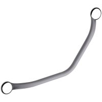 135° angled one piece grab bar, Grey Soft-coated Stainless steel, 350 x 350 mm, Ø 25 mm