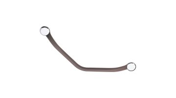 135° angled one piece grab bar, Taupe Soft-coated Stainless steel, 350 x 350 mm, Ø 25 mm