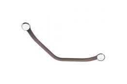 135° angled one piece grab bar, Taupe Soft-coated Stainless steel, 350 x 350 mm, Ø 25 mm