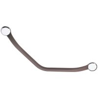 135° angled one piece grab bar, Taupe Soft-coated Stainless steel, 350 x 350 mm, Ø 25 mm