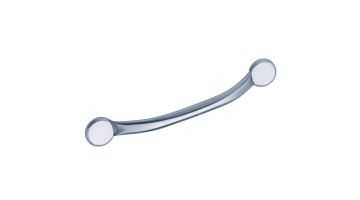 One piece grab bar, 435 mm, Brushed Stainless steel, 435 mm, Ø 25 mm
