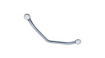 135° angled one piece grab bar, Brushed Stainless steel, 330 x 330 mm, Ø 25 mm