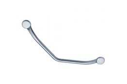 135° angled one piece grab bar, Brushed Stainless steel, 330 x 330 mm, Ø 25 mm