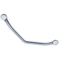 135° angled one piece grab bar, Brushed Stainless steel, 330 x 330 mm, Ø 25 mm