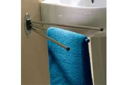 3 arms swivel towel rail, 440 x 11 cm, Chrome-plated Steel, Ø 12 mm
