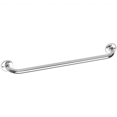 Straight grab bar, 600 mm, Chrome and nickel-plated Brass, Ø 25 mm