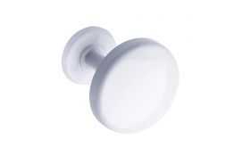 Single robe hook, White Epoxy-coated Steel, 65 x 70 mm, Ø 65 mm