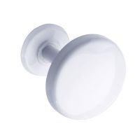 Single robe hook, White Epoxy-coated Steel, 65 x 70 mm, Ø 65 mm