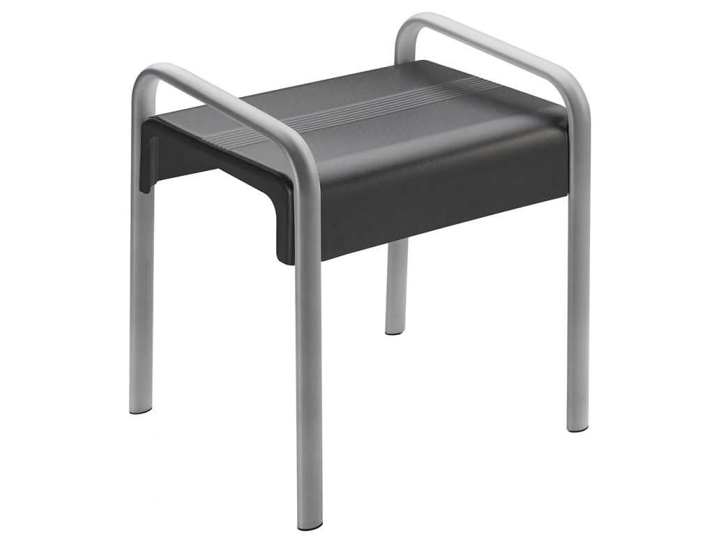 Tabouret de douche Design15, Gris anthracite