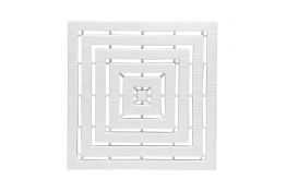 Shower mat, White Plastic , 500 x 500 x 25 mm