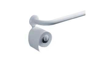 Toilet roll holder, White Epoxy-coated Aluminium, 122 x 116 mm