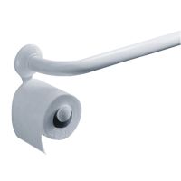 Toilet roll holder, White Epoxy-coated Aluminium, 122 x 116 mm