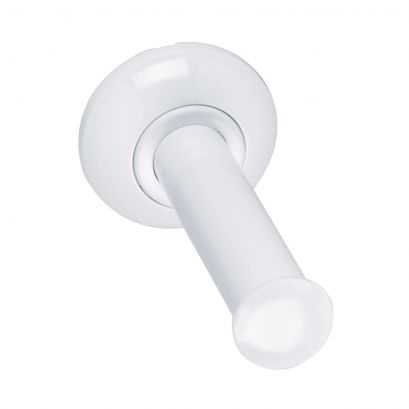 Toilet roll holder, White Epoxy-coated Steel, 132 x 66 mm, Ø 25 mm