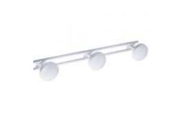 Triple robe hook, White Epoxy-coated Steel, 425 x 70 mm, Ø 66 mm