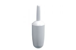 Toilet brush & holder, White ABS, 105 x 100 x 350 mm