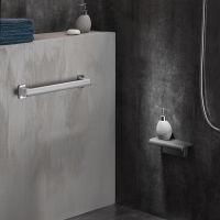 Design15® shower seat, Anthracite grey Epoxy-coated Aluminium, 442 x 450 x 500 mm, Ø 25 mm