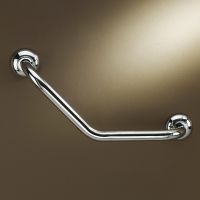 135° angled grab bar, Chrome and nickel-plated Brass, 200 x 200 mm, Ø 25 mm
