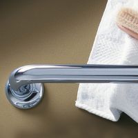 Straight grab bar, 300 mm, Chrome and nickel-plated Brass, Ø 25 mm