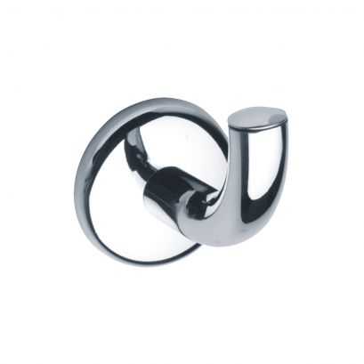 Single robe hook, Chrome-plated Steel