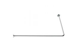 90° angled curtain rail, 1000 x 1000 mm, Chrome and nickel-plated Brass