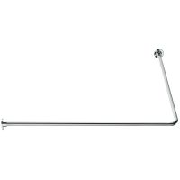 90° angled curtain rail, 1000 x 1000 mm, Chrome and nickel-plated Brass