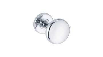 Single robe hook, Chrome-plated Steel, 50 x 70 mm, Ø 50 mm