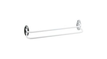 Double towel rail, 520 x 110 x 140 mm, White Epoxy-coated Steel, Ø 12 mm