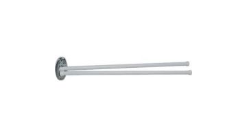 2 arms swivel towel rail 440 x 70 cm Chrome plated Steel O 12 mm