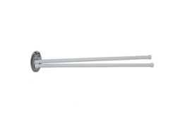 2 arms swivel towel rail, 440 x 70 cm, White Epoxy-coated Steel, Ø 12 mm