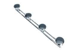 4 robe hooks, Chrome-plated Steel, Ø 66 mm