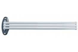3 arms swivel towel rail, 440 x 11 cm, White Epoxy-coated Steel, Ø 12 mm